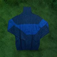 Maglione dolcevita blu nero 72D Knitwear XL