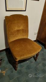 4 poltroncine in velluto inizi 900