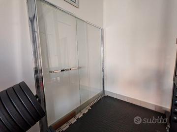 porta girevole e scorrevole per vasca 