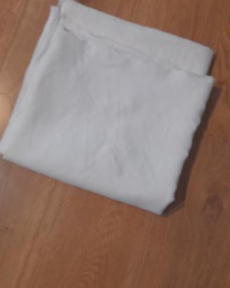 scampolo tessuto puro lino  bianco 