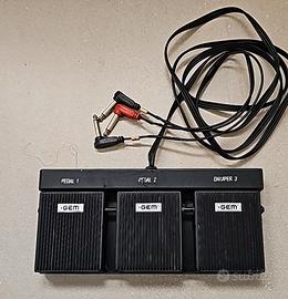 Triplo Pedale Sustain 3 pedali per tastiera piano