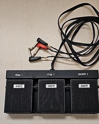 Triplo Pedale Sustain 3 pedali per tastiera piano