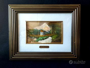 Dipinto italiano - opera originale olio su oro