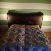 Letto contenitore etnico in similpelle marrone