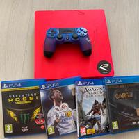 Playstation 4 slim con joypad e giochi