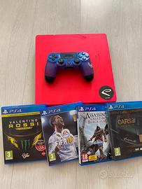 Playstation 4 slim con joypad e giochi