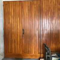 Portone garage ingresso 3 ante in legno 250x260