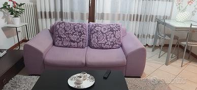 Coppia di Divani in tessuto Viola - 3 e 2 posti