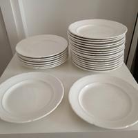 Piatti piani ceramica bianca