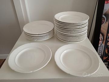 Piatti piani ceramica bianca