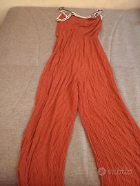 Vestito a pantalone largo arancio 