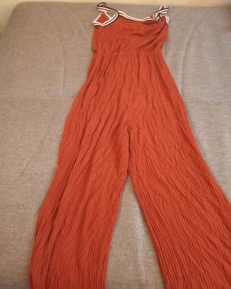 Vestito a pantalone largo arancio 