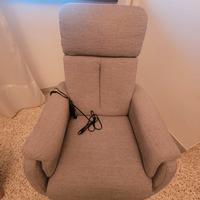 Poltrona motorizzata relax grigia