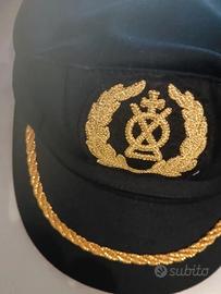 cappello uomo nero ufficiale di marina nuovo 
