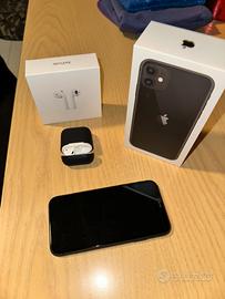 Iphone 11 - 128gb nero + air pods 2 (leggi testo)