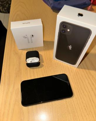 Iphone 11 - 128gb nero + air pods 2 (leggi testo)