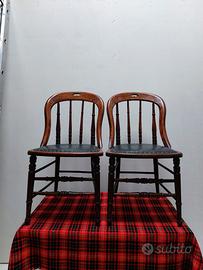 Coppia di sedie inglesi Windsor