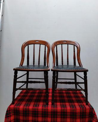 Coppia di sedie inglesi Windsor