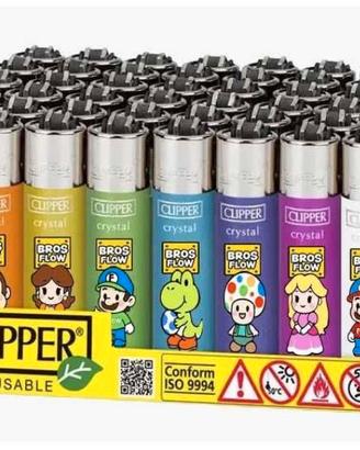 Box completo 48pz Clipper Crystal Bros Super mario