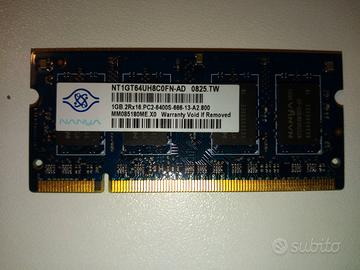 RAM 1GB nanya ddr2 nt1gt64uh8c0fn-ad