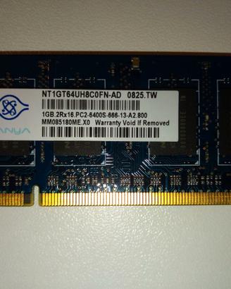 RAM 1GB nanya ddr2 nt1gt64uh8c0fn-ad