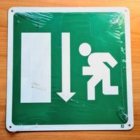 Cartello uscita emergenza in alluminio