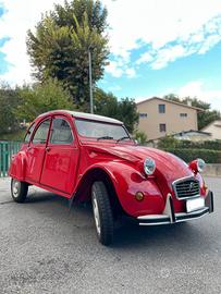 Citroën 2CV 6 Special 1985, 28.500 km Rosso/Bianco
