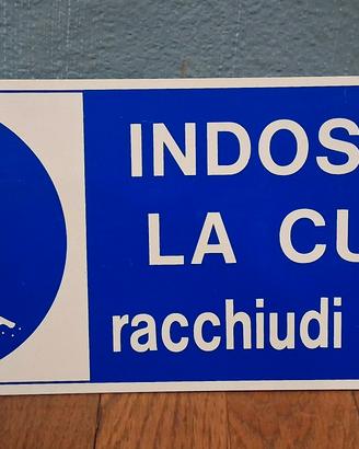 cartello indossare la cuffia