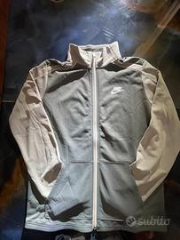 Felpa con zip nike grigia L