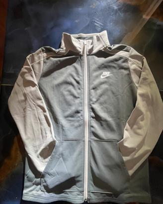 Felpa con zip nike grigia L
