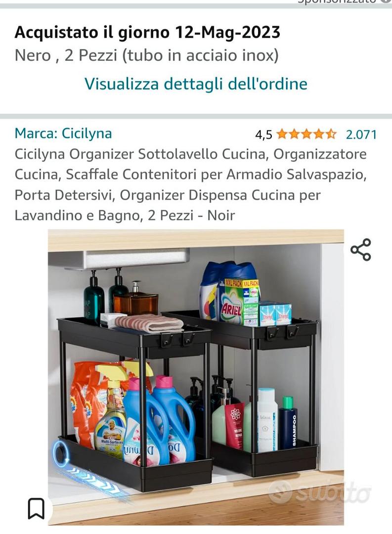 Sotto Lavello Cucina Organizer Salvaspazio: Porta Detersivi
