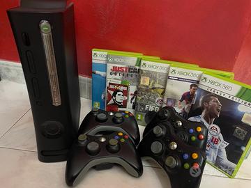 X Box 360 + 4 joystick + giochi