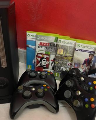X Box 360 + 4 joystick + giochi