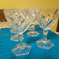 6 bicchieri a calice in vetro