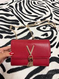 Borsa Valentino Bags Divina rossa catena dorata