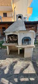 Forno per pizze con barbecue da giardino