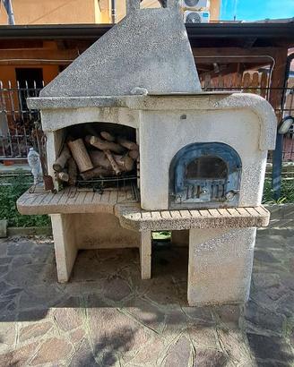 Forno per pizze con barbecue da giardino