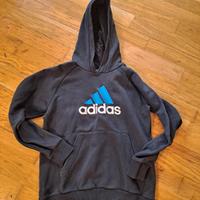 Felpa Adidas con Cappuccio  Blu – Taglia 9/10 Ann