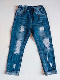 Jeans strappati bambino/a elasticizzati  7 anni