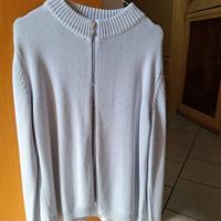Maglione di cotone con zip
