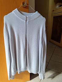 Maglione di cotone con zip