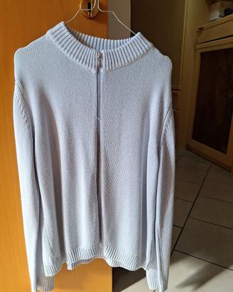 Maglione di cotone con zip