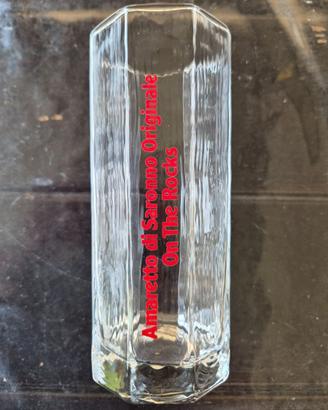 Set di bicchieri in vetro con logo Amaretto