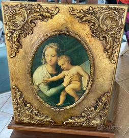 Madonna con cornice foglia oro(certificata)