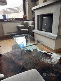 Tavolino da salotto in cristallo