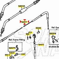 Cavo apertura gas Kawasaki KLR 650 540171090