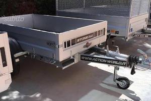 RIMORCHIO CON SPONDE IN ALLUMINIO pronta consegna