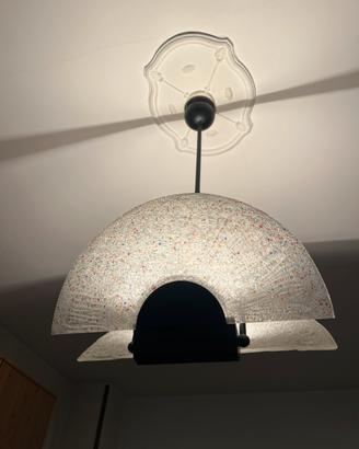 Lampadario  vintage in vetro