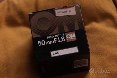 obiettivo vintage Olimpus om 50 mm f 1,8