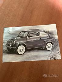 Stampa Fiat 600 1955 Dante Giacosa